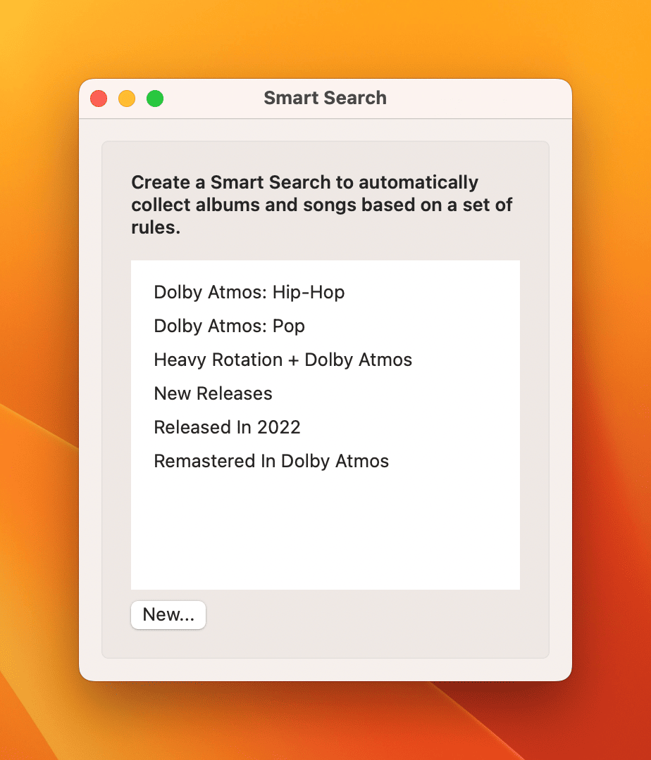 Smart Search window