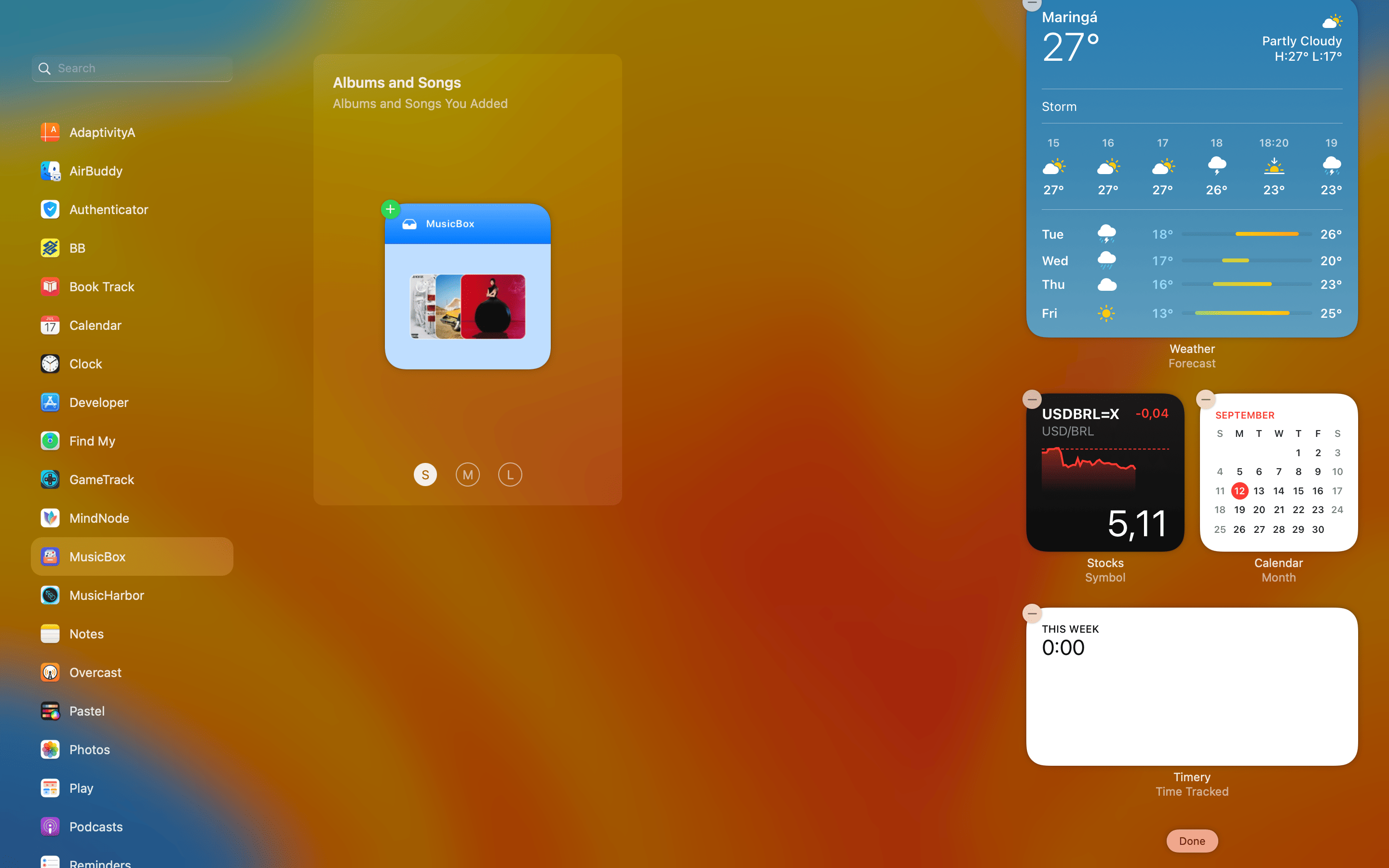 Adding widgets to the Notification Center