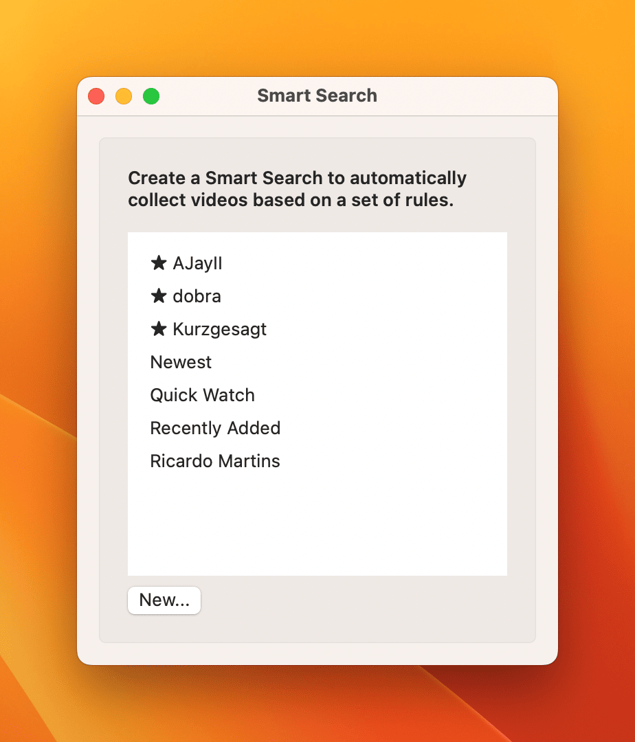 Smart Search window
